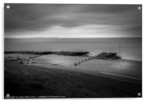 Tankerton Beacch - Early Morning in monochrome Acrylic by That Foto