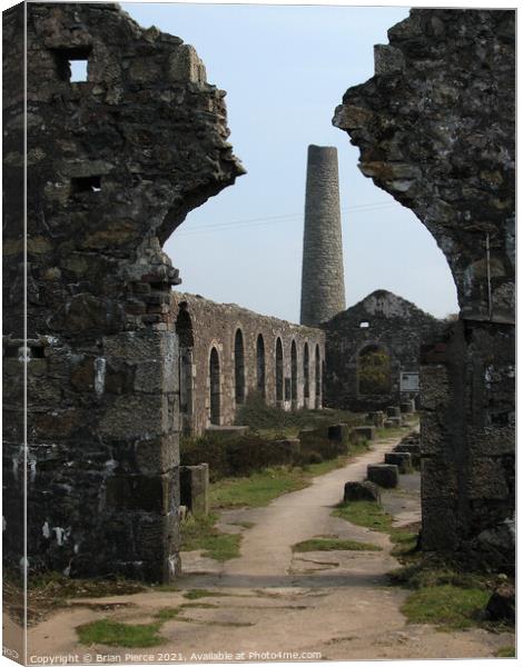 Wheal Basset Stamps, Carnkie, Cornwall Canvas Print by Brian Pierce