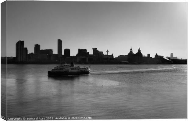 Morning Ferry from Liverpool Canvas Print by Bernard Rose Photography