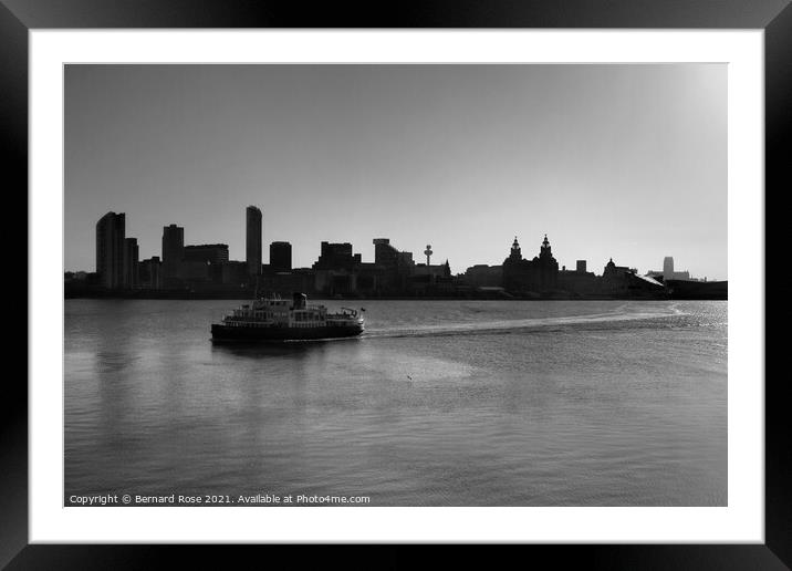 Morning Ferry from Liverpool Framed Mounted Print by Bernard Rose Photography