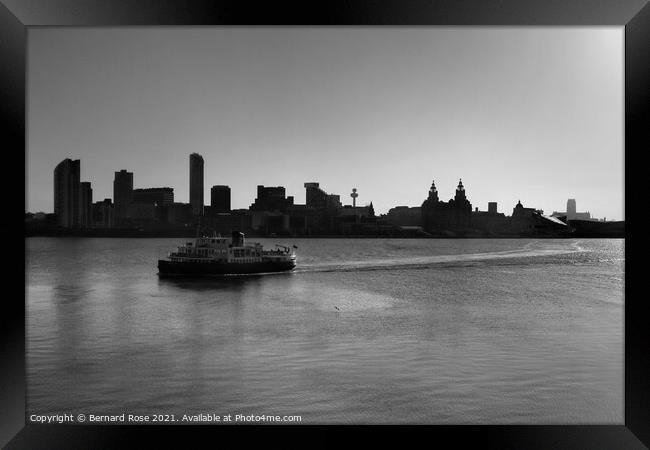 Morning Ferry from Liverpool Framed Print by Bernard Rose Photography
