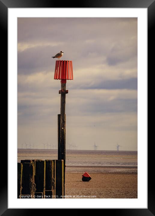 Cleethorpes Beach tide marker Framed Mounted Print by That Foto