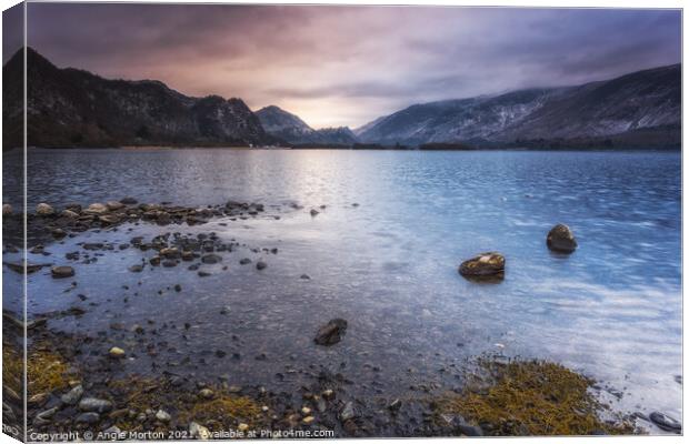 View to Castle Crag Canvas Print by Angie Morton