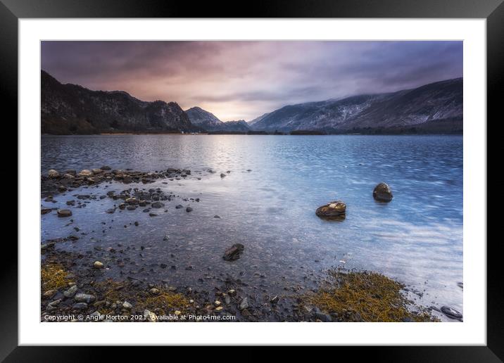 View to Castle Crag Framed Mounted Print by Angie Morton