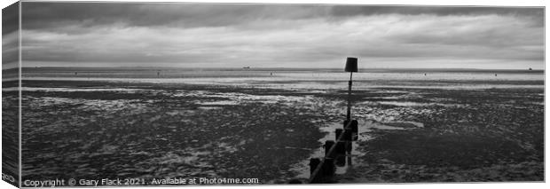 Cleethorpes Beach Panorama in monochrome Canvas Print by That Foto