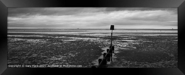 Cleethorpes Beach Panorama in monochrome Framed Print by That Foto