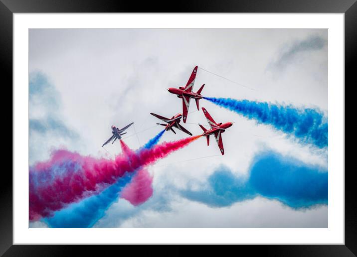 Red Arrows Gypo Break Framed Mounted Print by J Biggadike