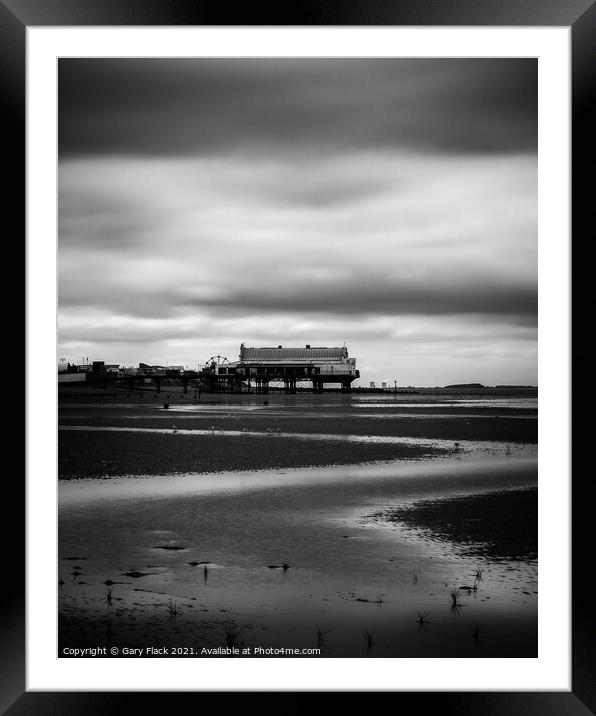 Cleethorpes Pier at Low tide in Monochrome Framed Mounted Print by That Foto