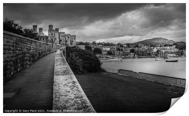 Conwy Castle and Conway River in Monchrome Print by That Foto