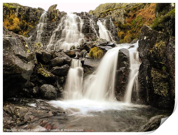 Langdale waterfall 161 Print by PHILIP CHALK