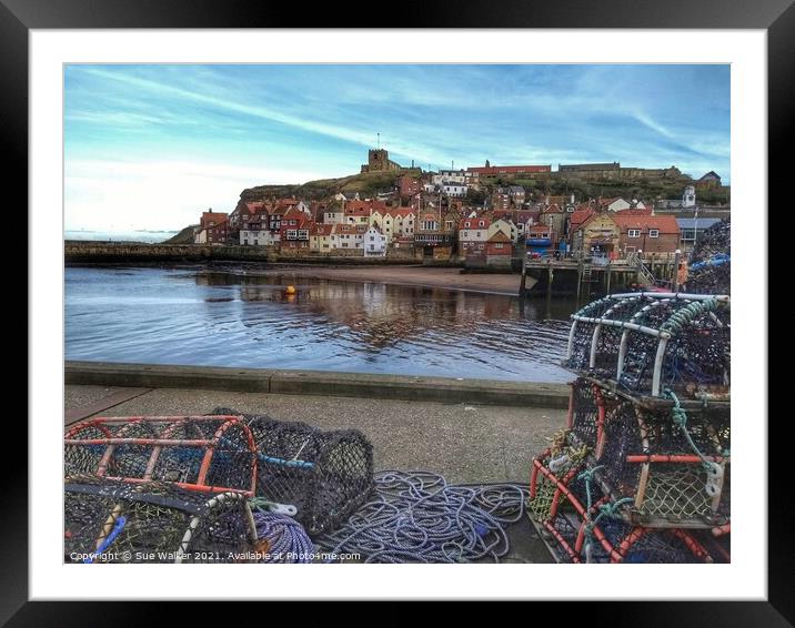Whitby  Framed Mounted Print by Sue Walker