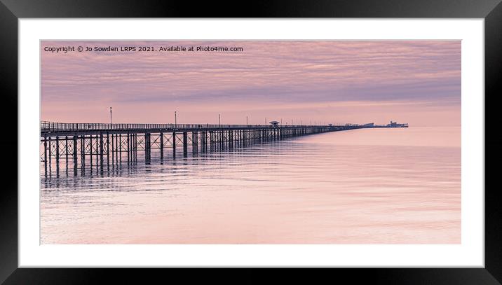 Southend Pier at Sunrise Framed Mounted Print by Jo Sowden