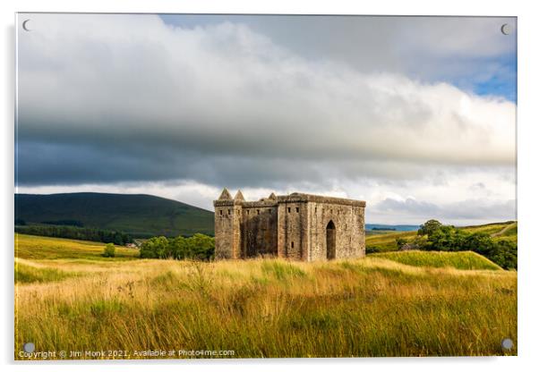 Hermitage Castle, Scotland Acrylic by Jim Monk