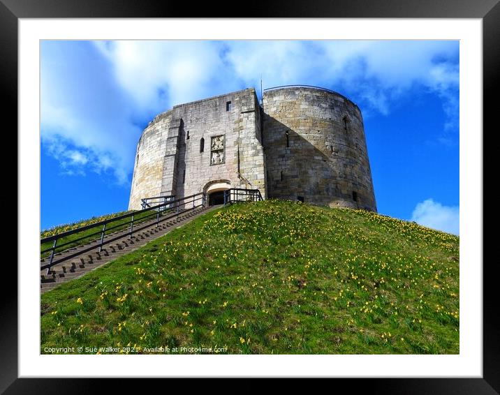 Cliffords Tower, York Framed Mounted Print by Sue Walker