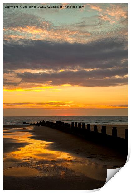 Sunrise over the North Sea Print by Jim Jones