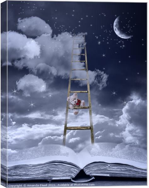 Bedtime Story Book Canvas Print by Amanda Elwell