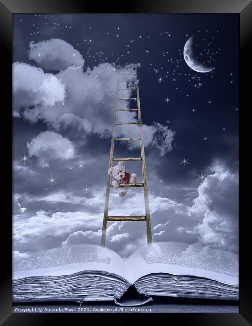 Bedtime Story Book Framed Print by Amanda Elwell