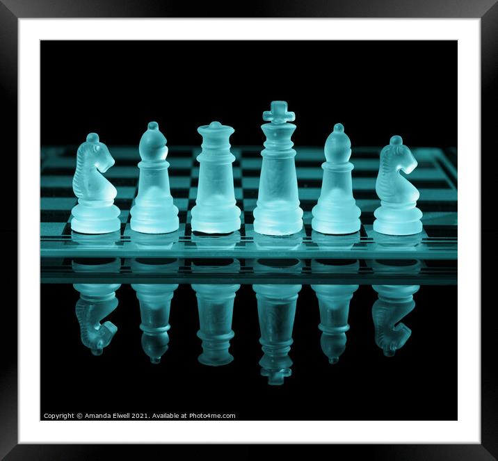 Chess Board Framed Mounted Print by Amanda Elwell