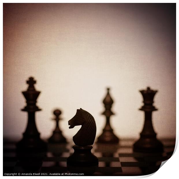 Chess Pieces Print by Amanda Elwell