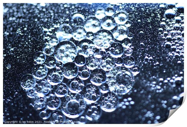 Abstract Bubbles Print by les tobin