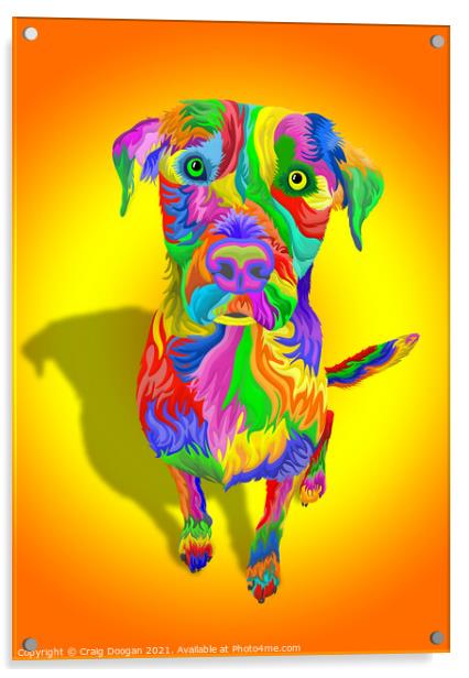 Labrador Art Acrylic by Craig Doogan