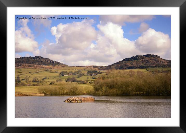 The Roaches rocks  Framed Mounted Print by Andrew Heaps
