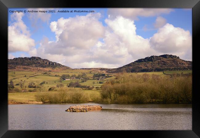 The Roaches rocks  Framed Print by Andrew Heaps