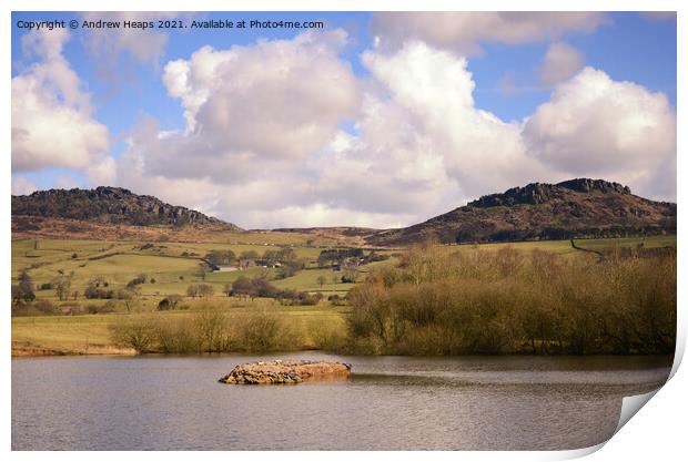 The Roaches rocks  Print by Andrew Heaps