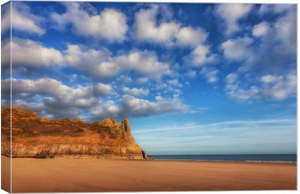 The Great Tor on the Gower peninsula Canvas Print by Leighton Collins