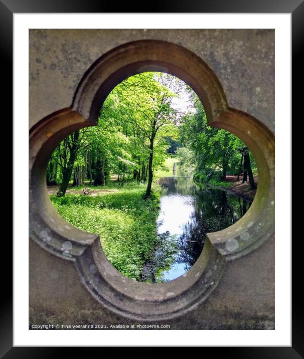 Bridge view of the river Framed Mounted Print by Tina Veeranna