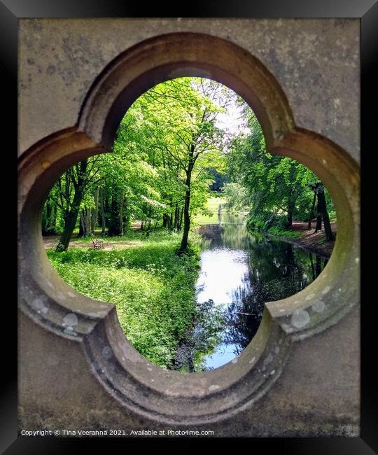 Bridge view of the river Framed Print by Tina Veeranna