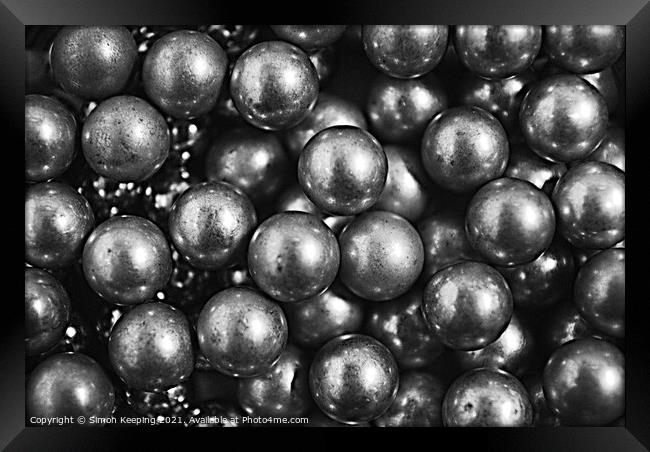 BALL BEARINGS Framed Print by Simon Keeping