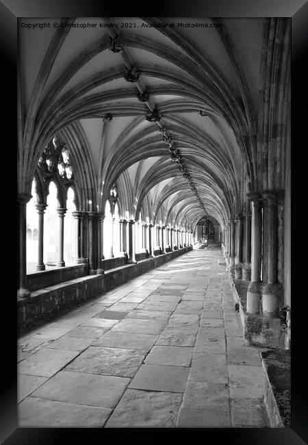 Norwich Cathedral cloisters Framed Print by Christopher Keeley