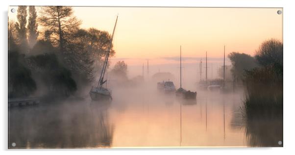 Misty Frome Sunrise Acrylic by David Semmens