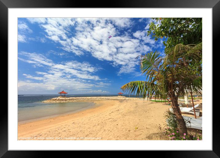 Pavilion on the beach Framed Mounted Print by Kevin Hellon