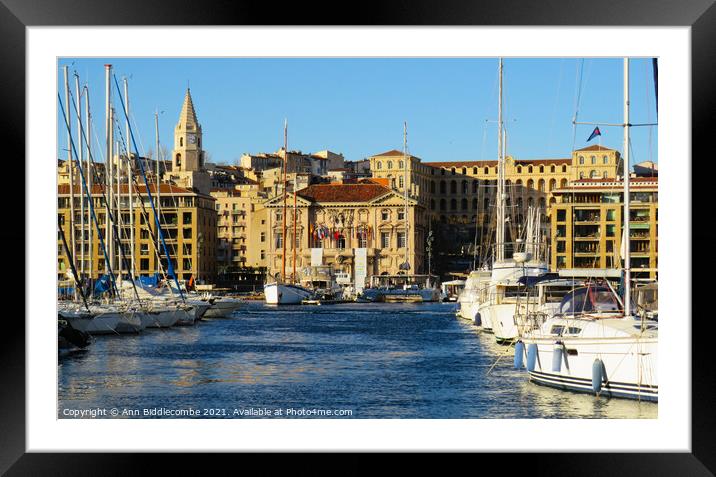 The Old Port of Marseille  Framed Mounted Print by Ann Biddlecombe