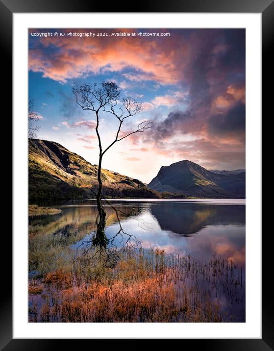 Buttermere Reflections Framed Mounted Print by K7 Photography