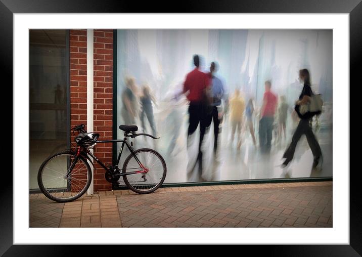 Pushbike & urban Abstract art Framed Mounted Print by Jon Fixter