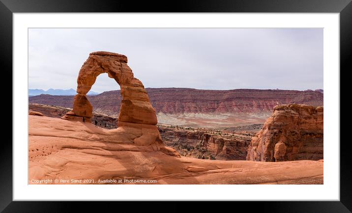 Delicate Arch in Arches National Park, Moab, Utah, USA Framed Mounted Print by Pere Sanz