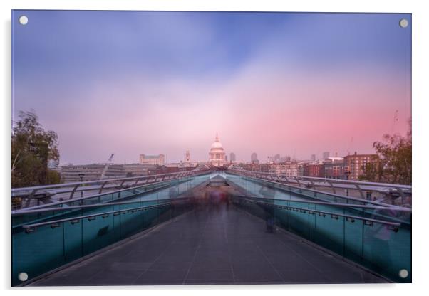  Millennium bridge and st Paul's Acrylic by chris smith