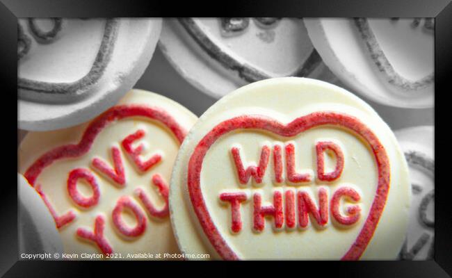 Love you wild thing Framed Print by Kevin Clayton