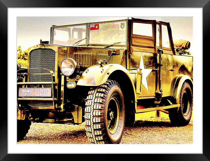 Army Humber FWD Heavy Utility Framed Mounted Print by Louise Godwin