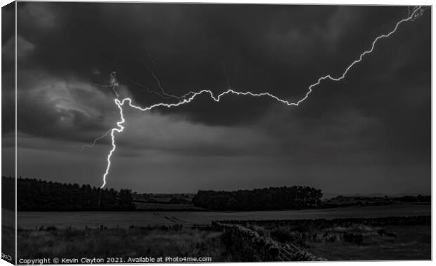 Lightning Strike Canvas Print by Kevin Clayton