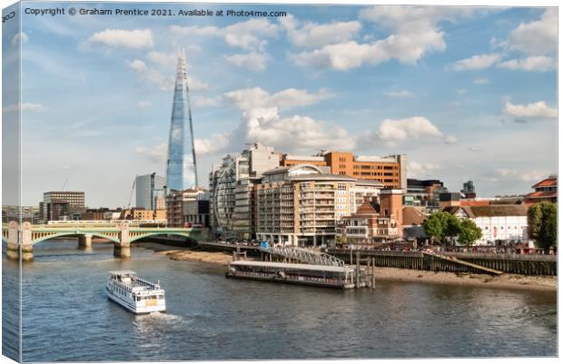 The Shard and the River Thames Canvas Print by Graham Prentice