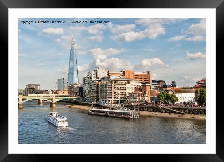 The Shard and the River Thames Framed Mounted Print by Graham Prentice