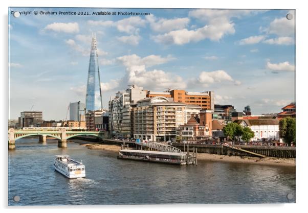 The Shard and the River Thames Acrylic by Graham Prentice
