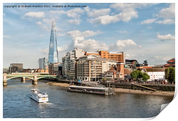 The Shard and the River Thames Print by Graham Prentice