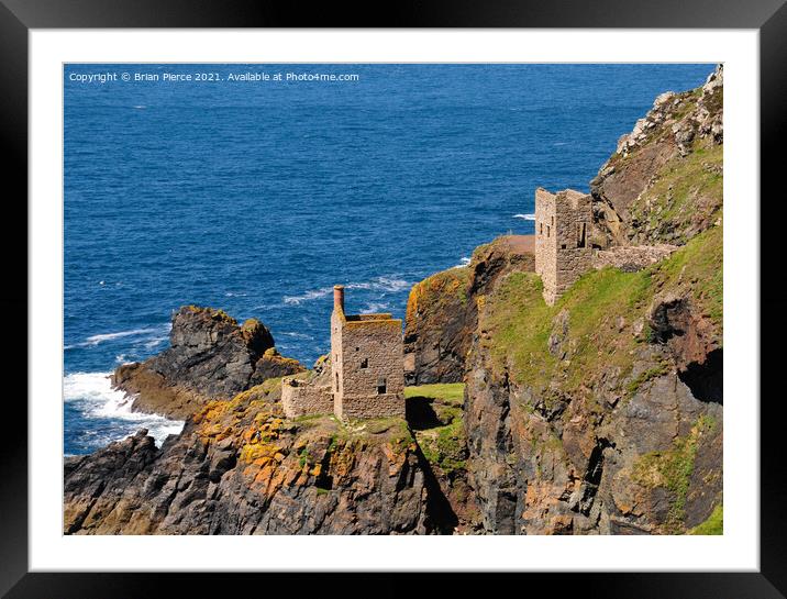Crown Engine Hoses, Botallack, Cornwall Framed Mounted Print by Brian Pierce