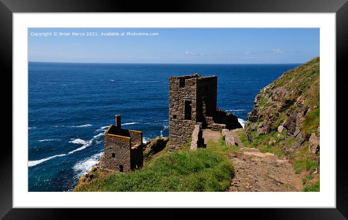Crown Engine Hoses, Botallack, Cornwall Framed Mounted Print by Brian Pierce