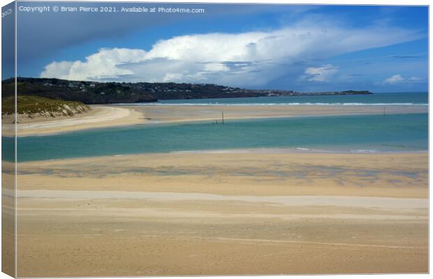 Hayle Beach, Estuary and St Ives Canvas Print by Brian Pierce
